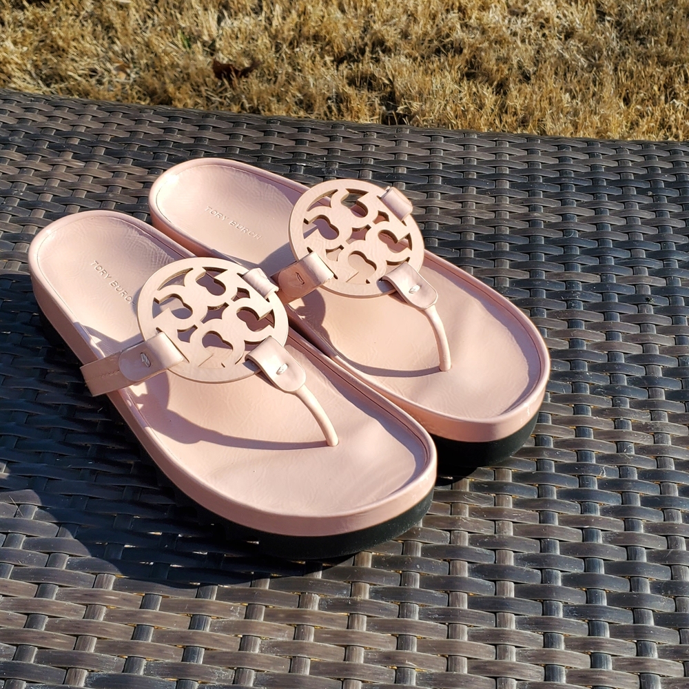 Tory Burch Miller Cloud Lug Blush Pink Sandals